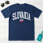 Slovakia Collegiate Flag T-Shirt