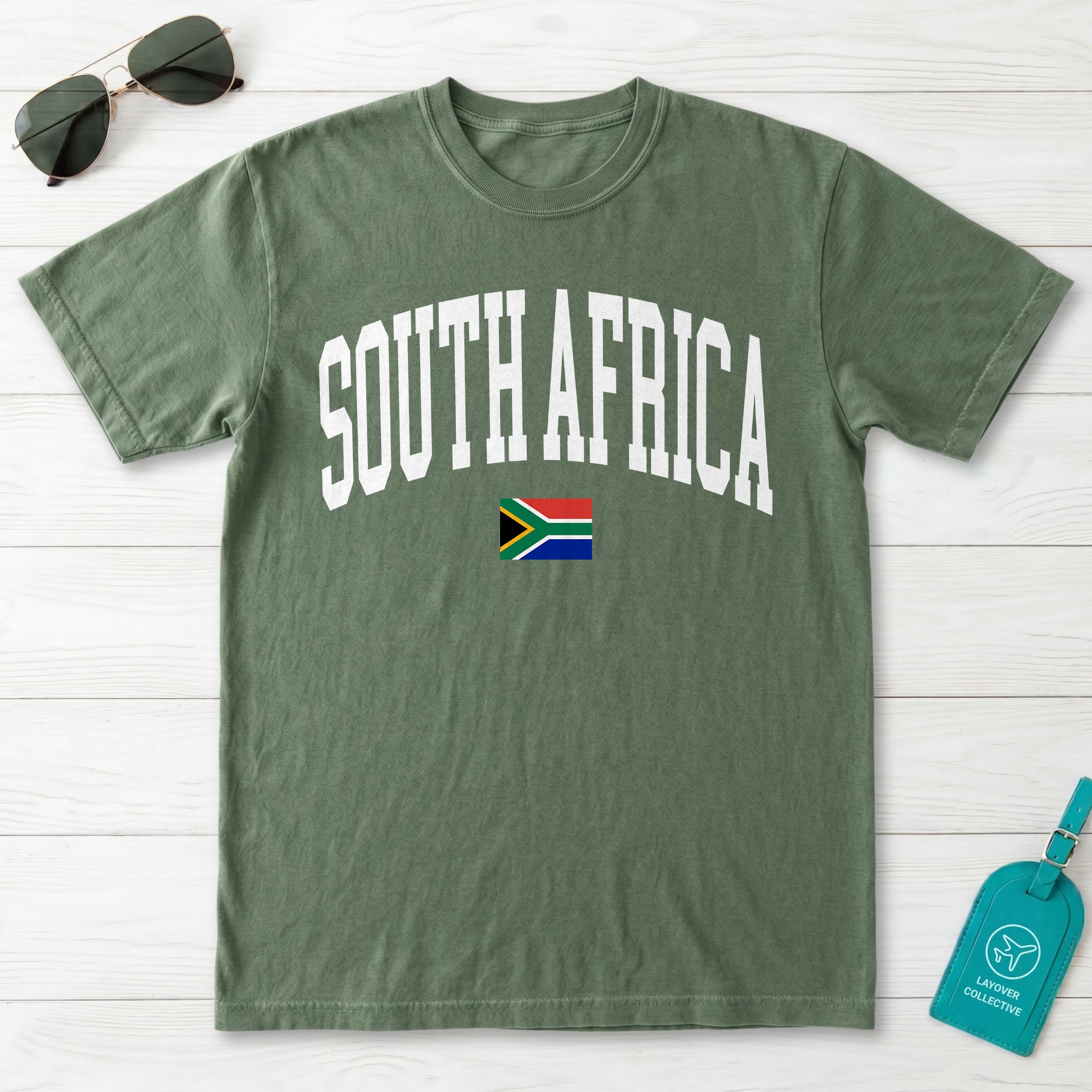 South Africa Collegiate Flag T-Shirt