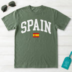Spain Collegiate Flag T-Shirt