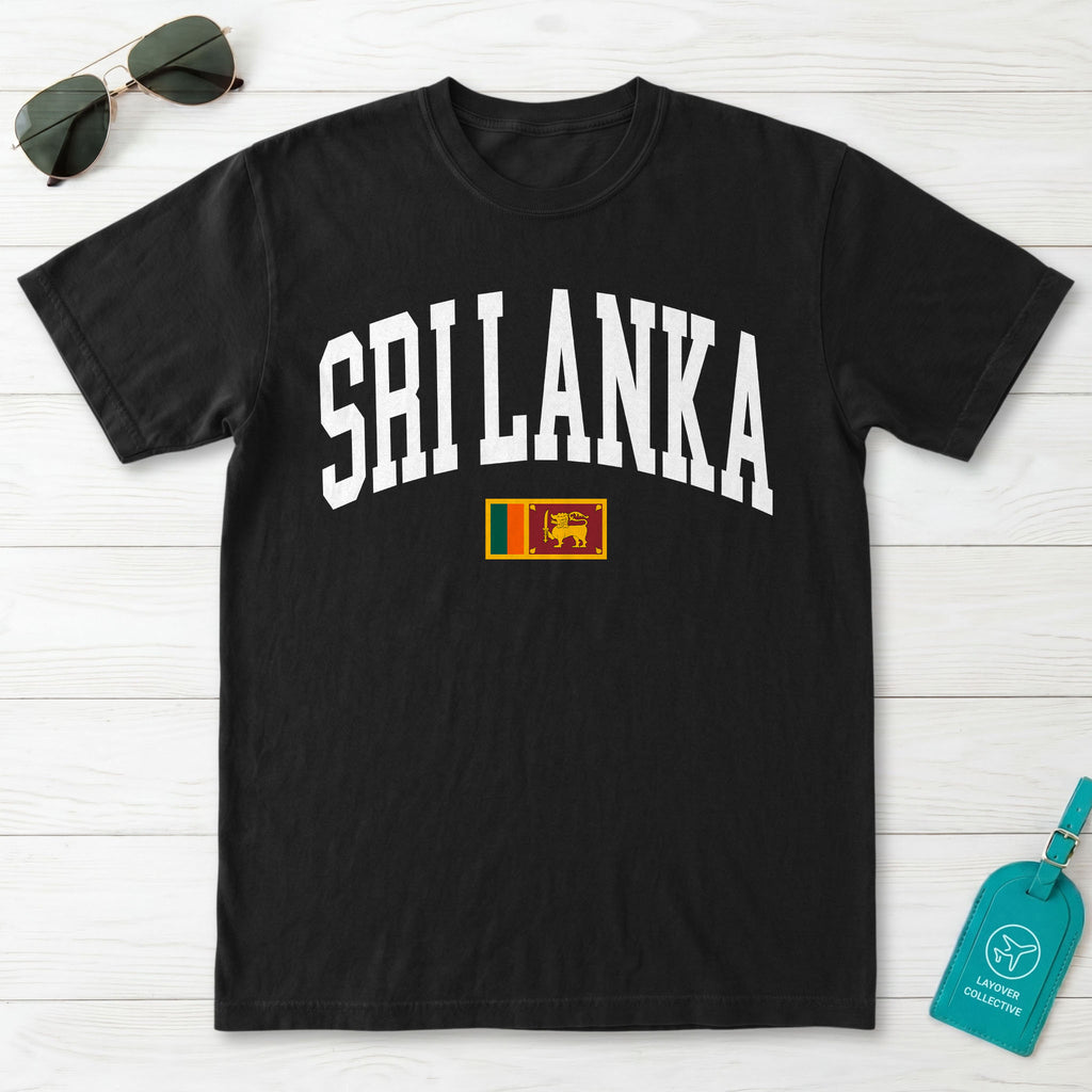 Sri Lanka Collegiate Flag T-Shirt