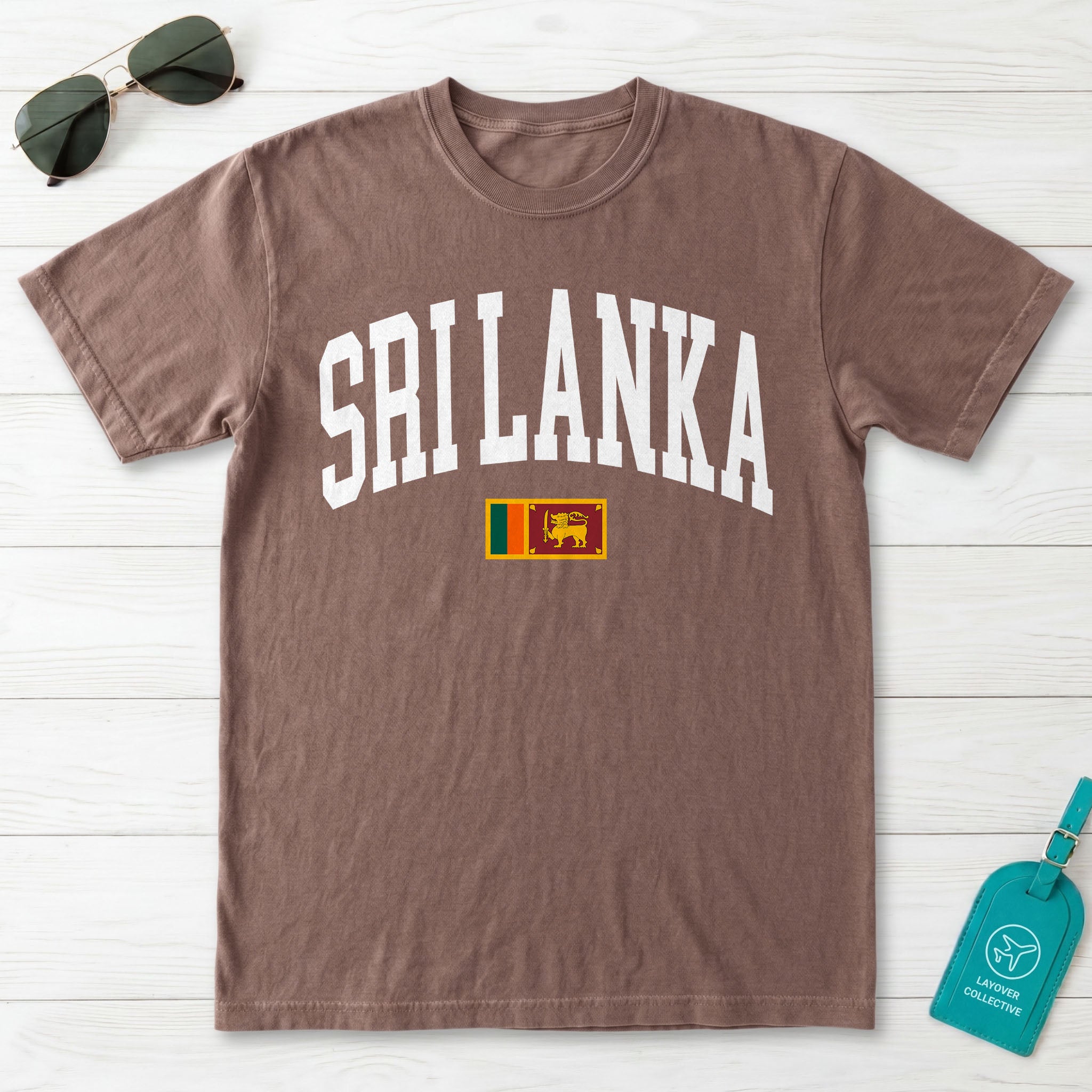 Sri Lanka Collegiate Flag T-Shirt
