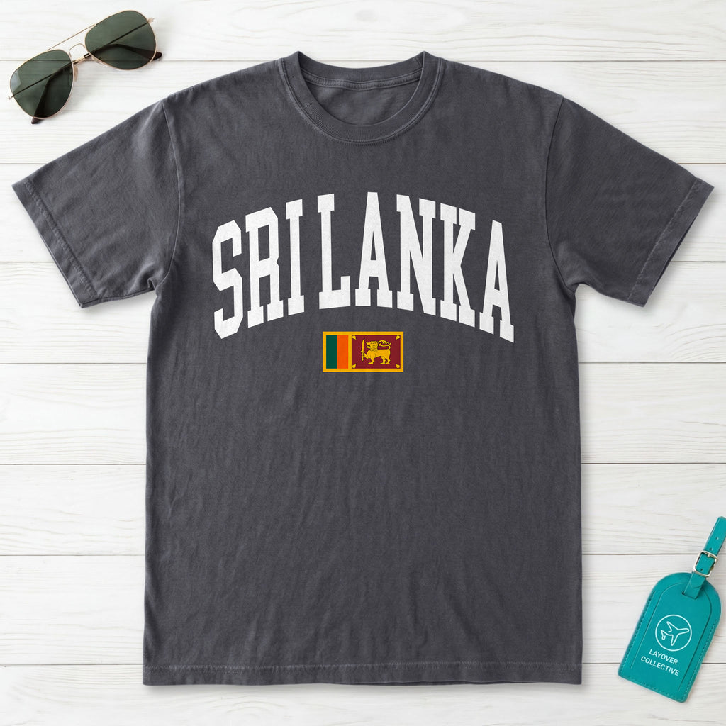 Sri Lanka Collegiate Flag T-Shirt