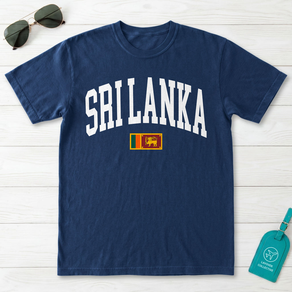 Sri Lanka Collegiate Flag T-Shirt