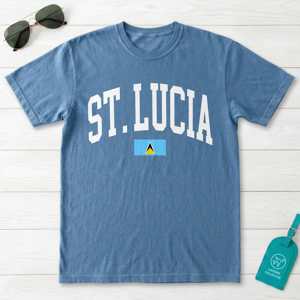 Saint Lucia Collegiate Flag T-Shirt