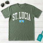 Saint Lucia Collegiate Flag T-Shirt