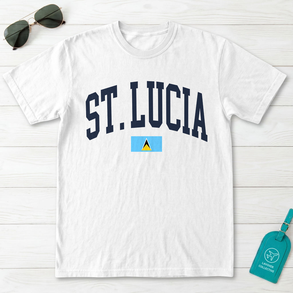 Saint Lucia Collegiate Flag T-Shirt