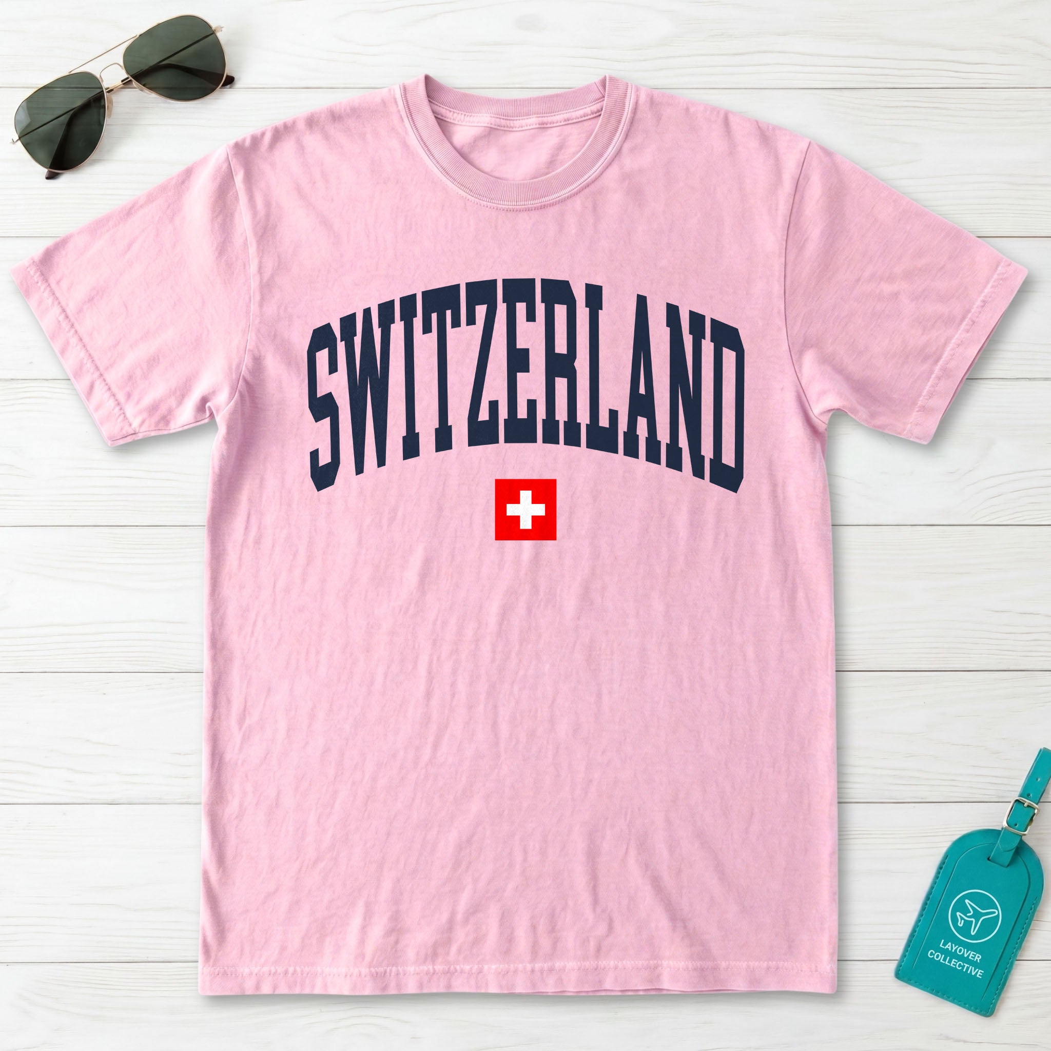 Switzerland Collegiate Flag T-Shirt