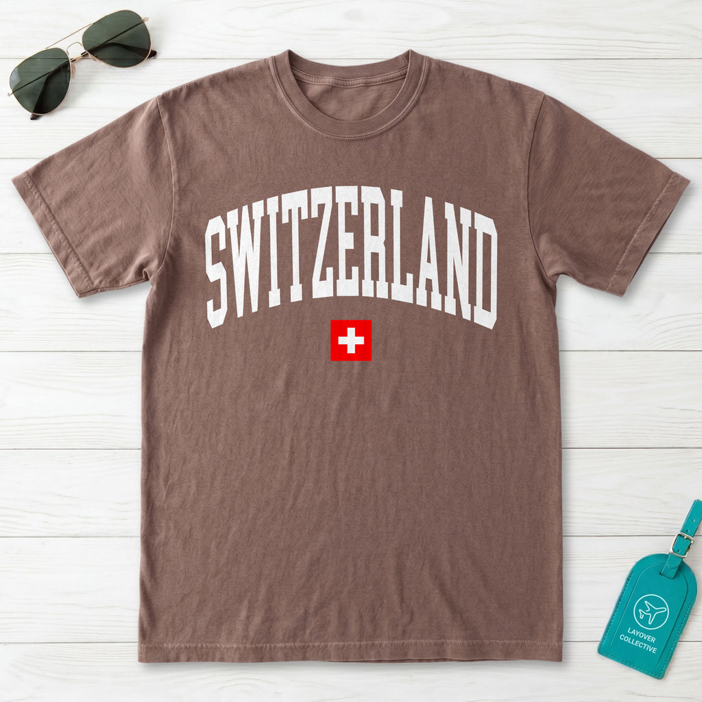 Switzerland Collegiate Flag T-Shirt