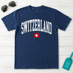 Switzerland Collegiate Flag T-Shirt