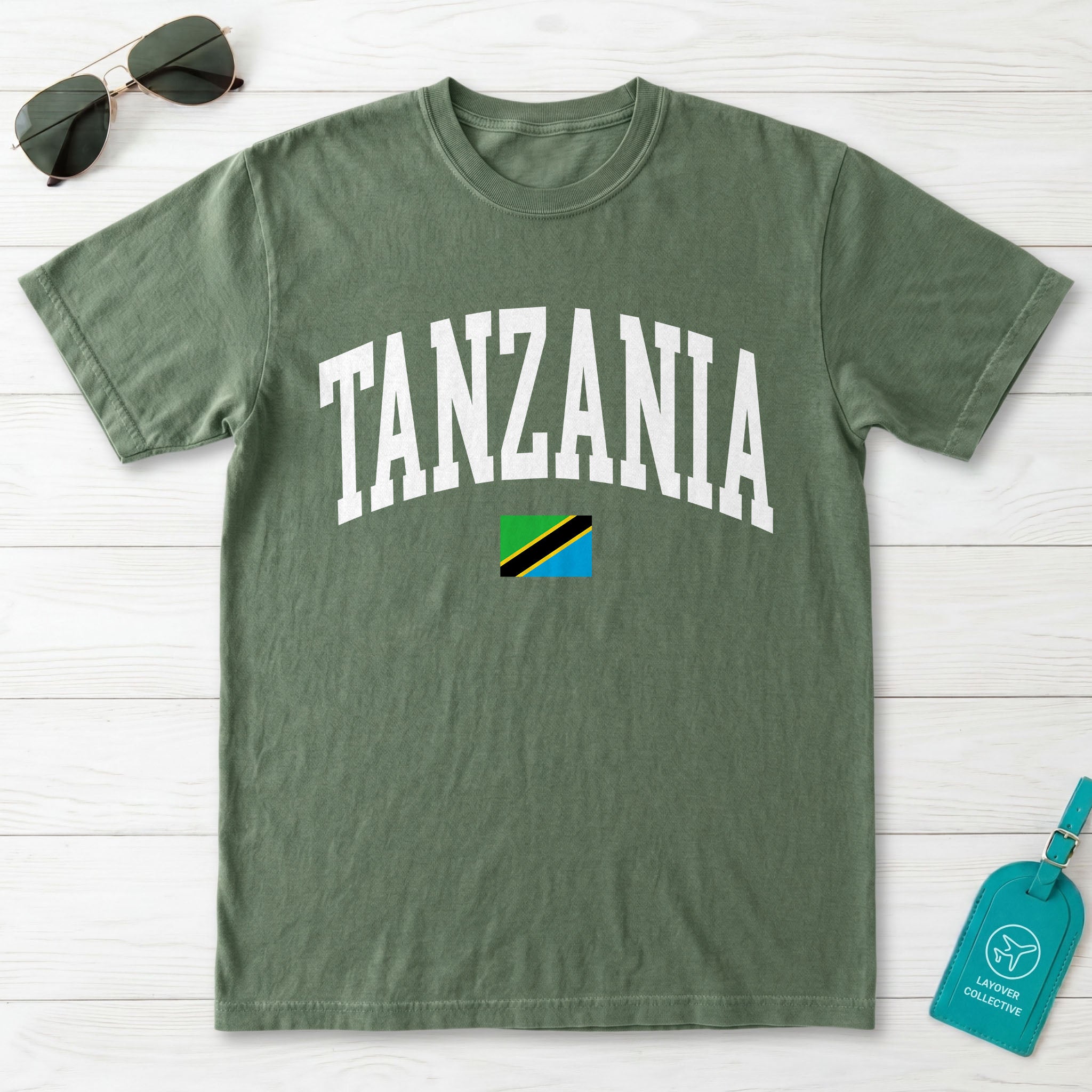 Tanzania Collegiate Flag T-Shirt