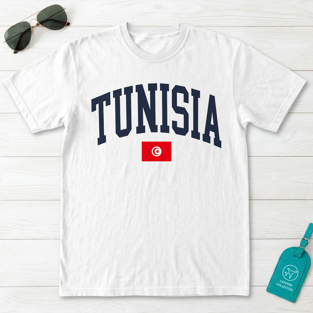 Tunisia Collegiate Flag T-Shirt