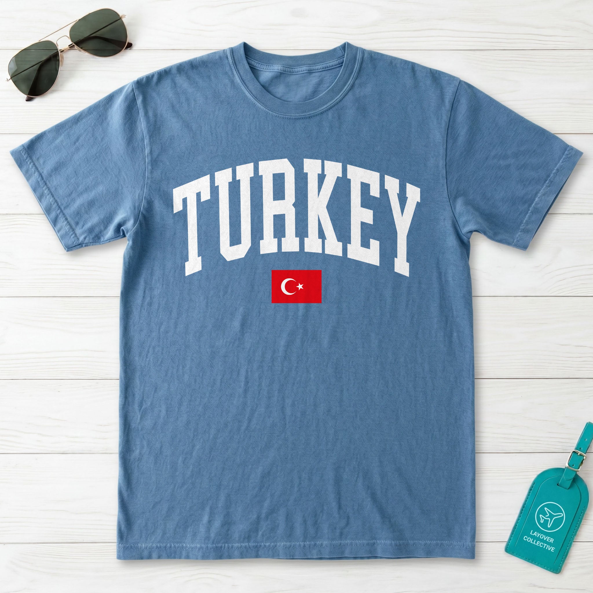 Turkey Collegiate Flag T-Shirt
