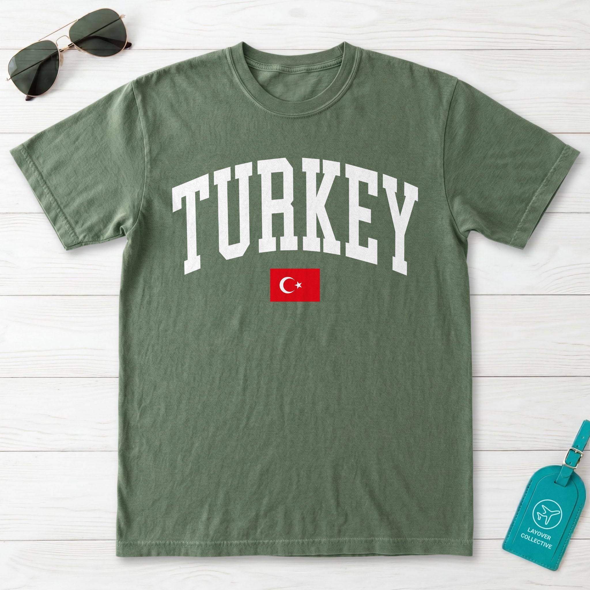 Turkey Collegiate Flag T-Shirt