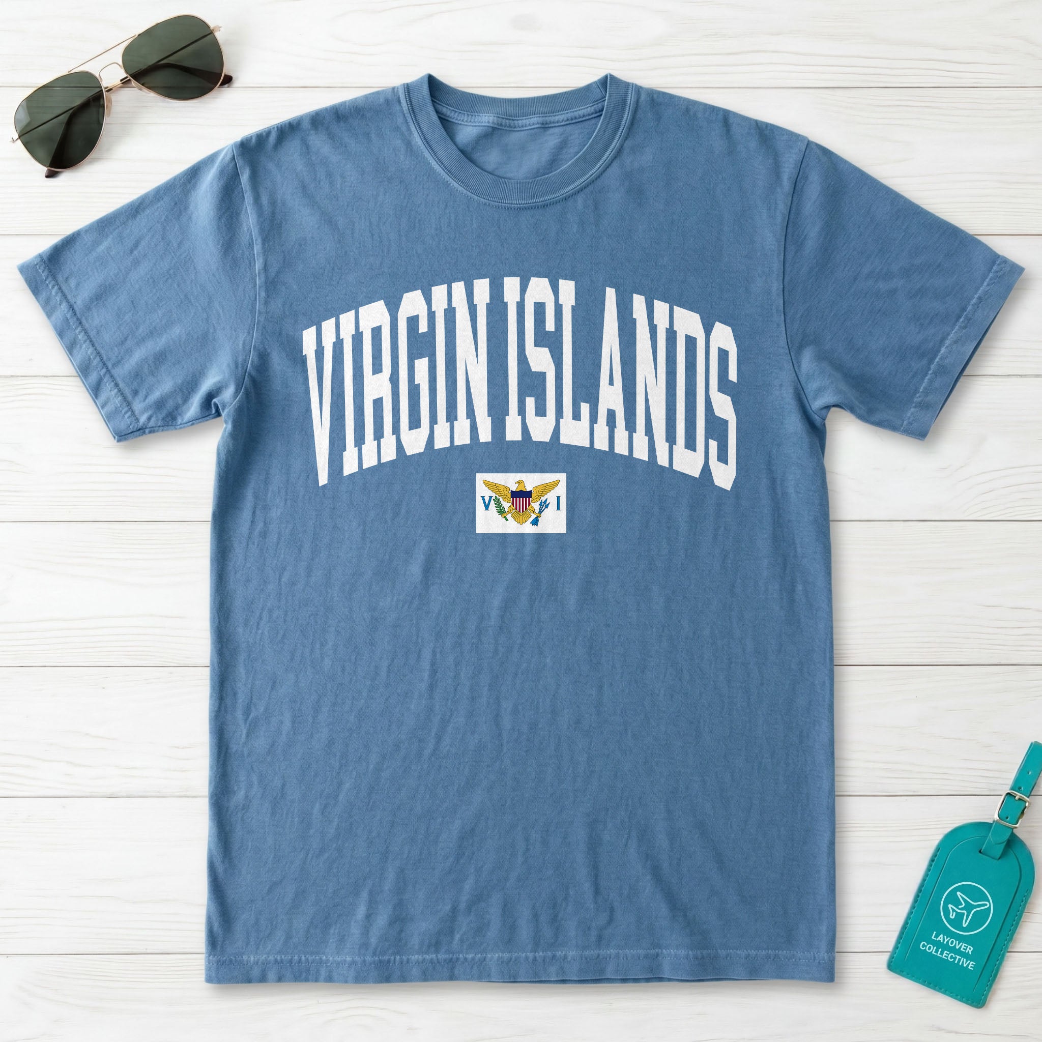 U.S. Virgin Islands Collegiate Flag T-Shirt
