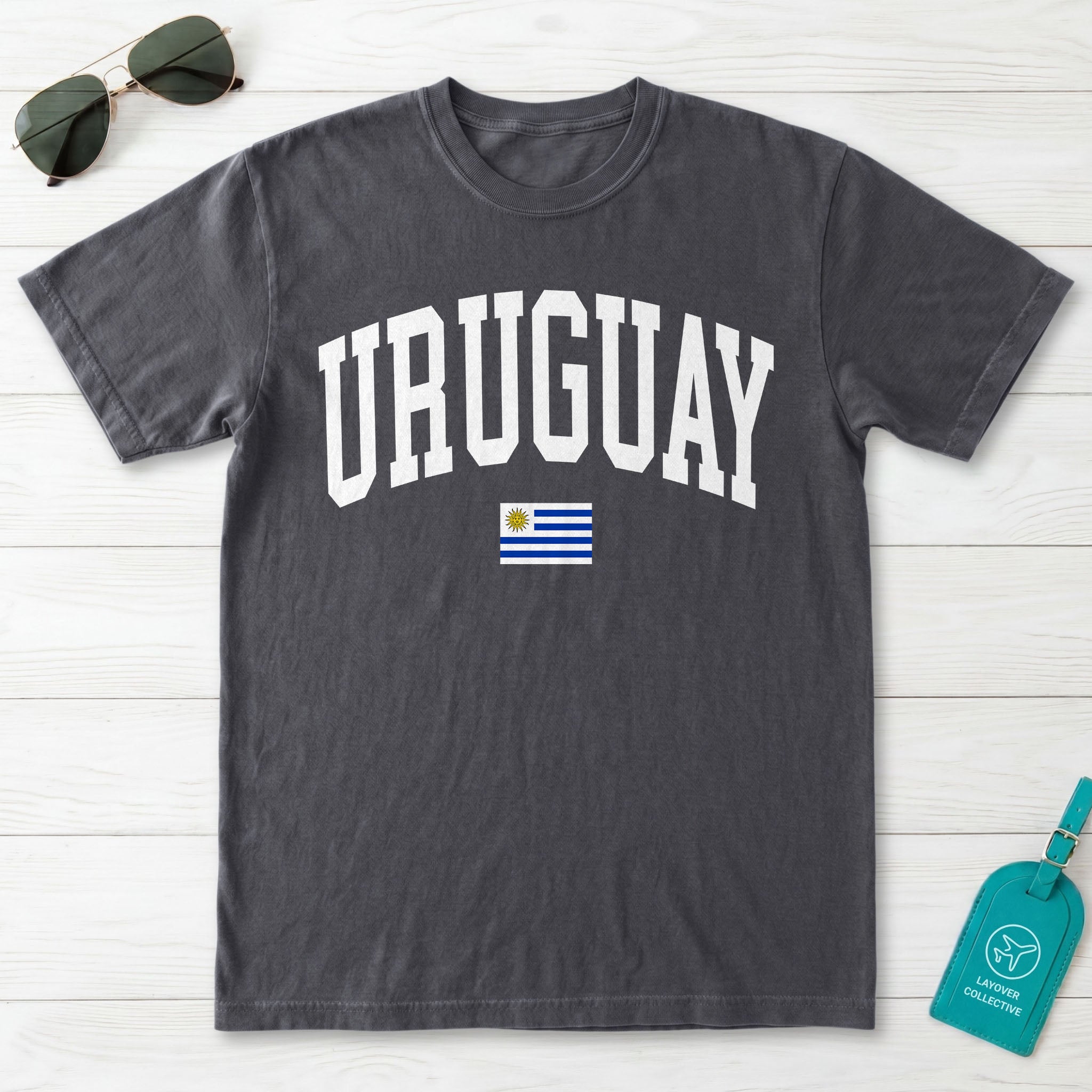 Uruguay Collegiate Flag T-Shirt