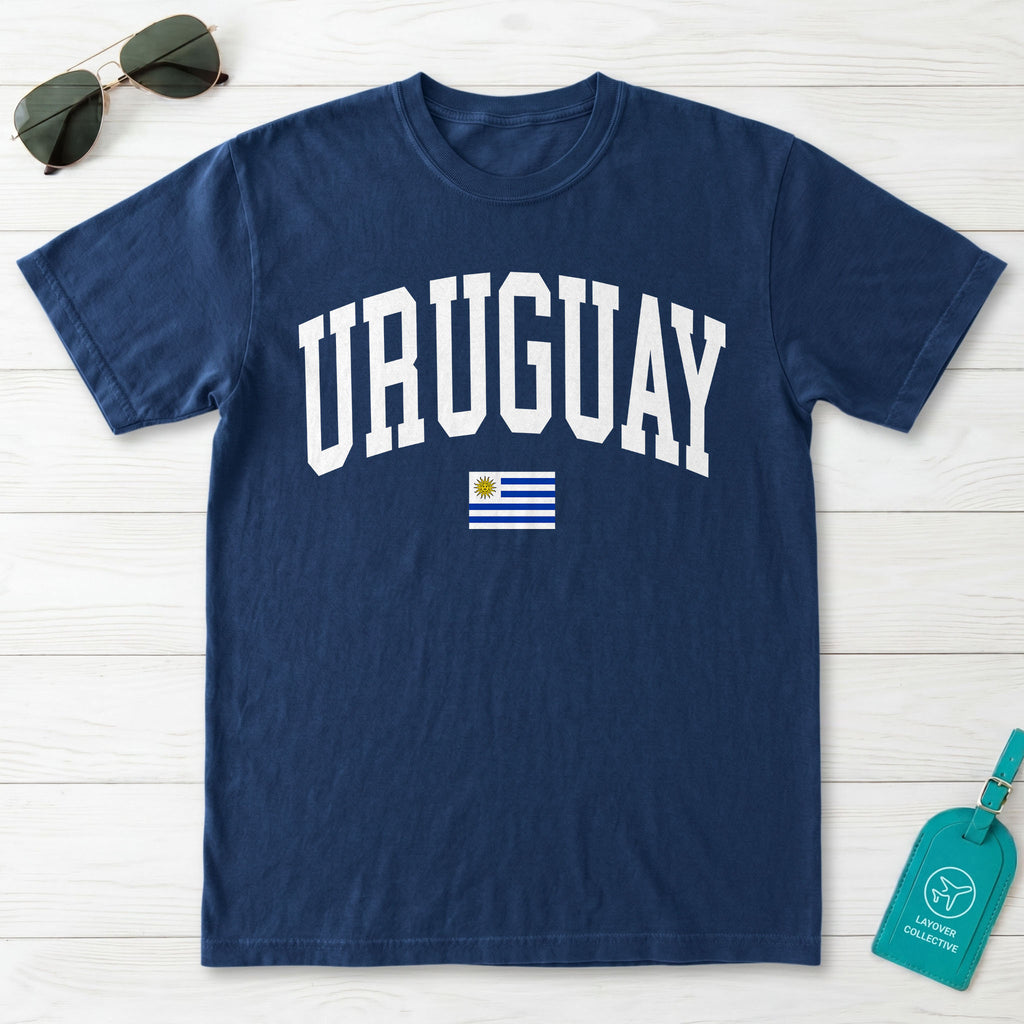 Uruguay Collegiate Flag T-Shirt