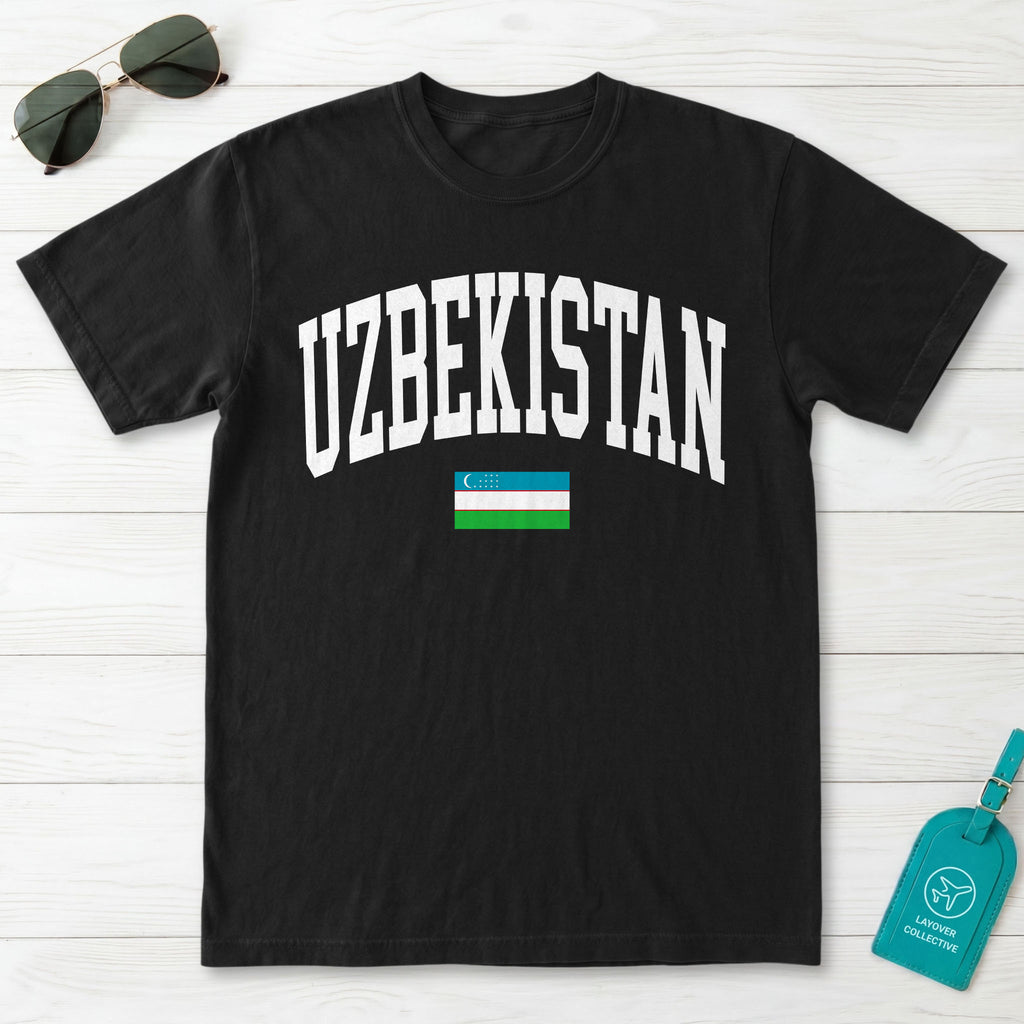 Uzbekistan Collegiate Flag T-Shirt