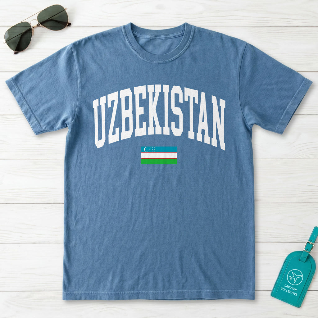 Uzbekistan Collegiate Flag T-Shirt