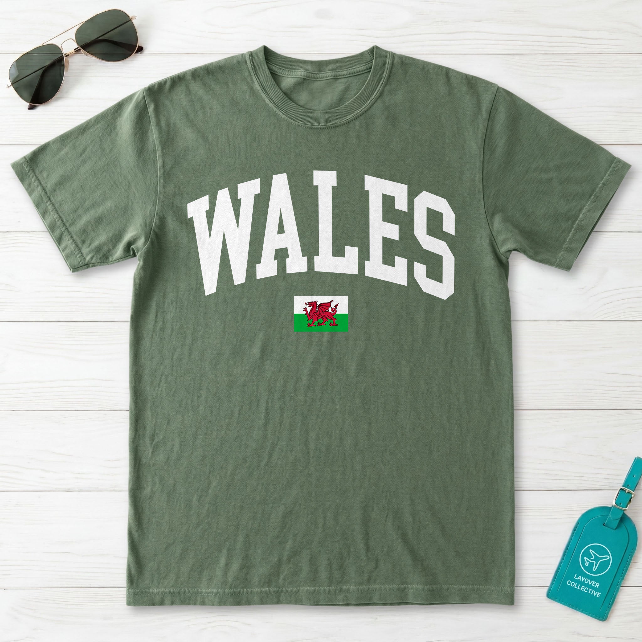 Wales Collegiate Flag T-Shirt