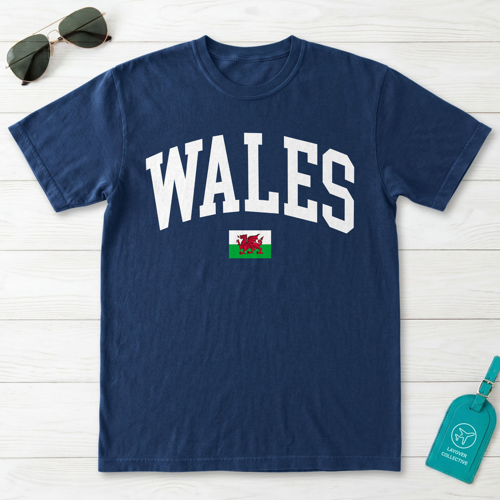 Wales Collegiate Flag T-Shirt