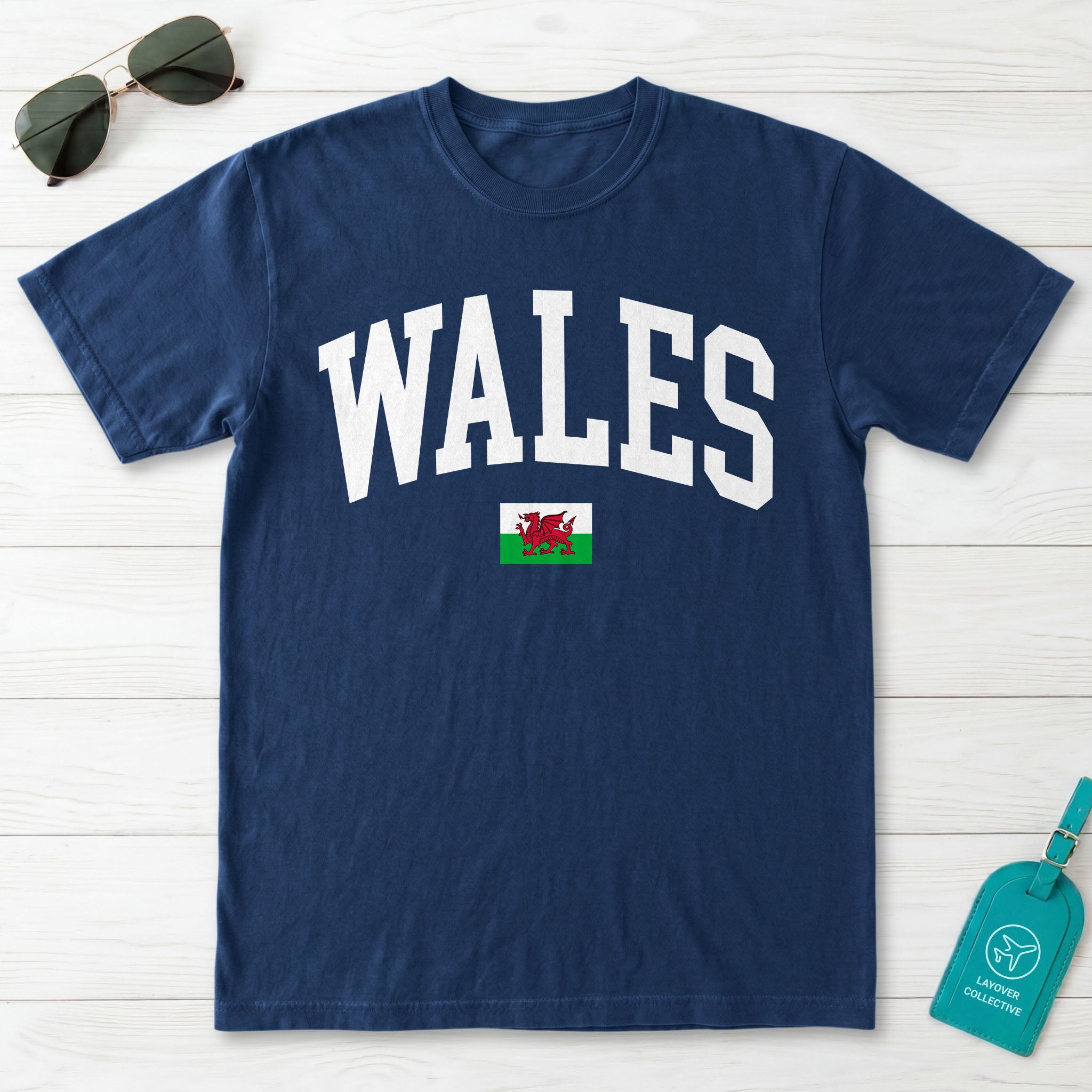 Wales Collegiate Flag T-Shirt