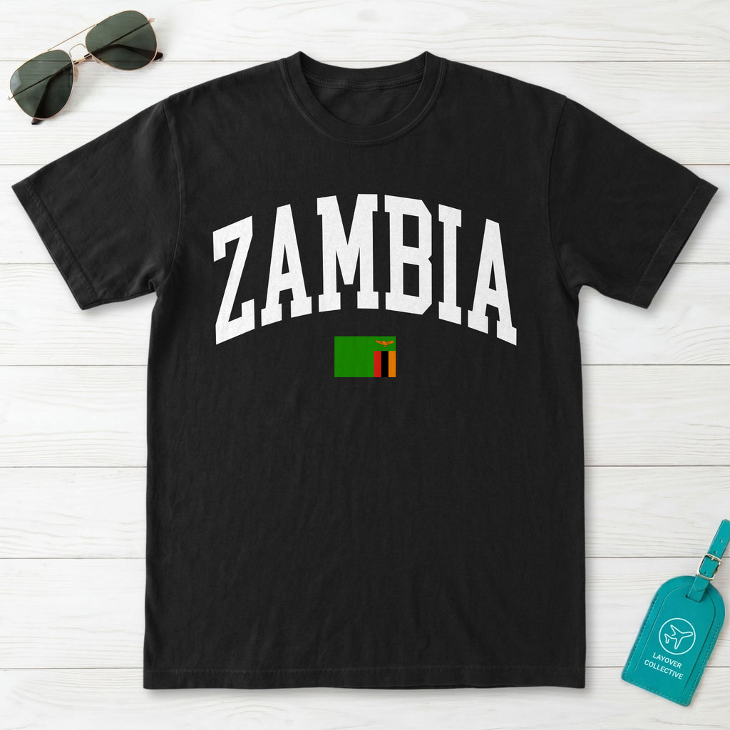 Zambia Collegiate Flag T-Shirt