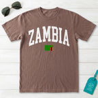 Zambia Collegiate Flag T-Shirt