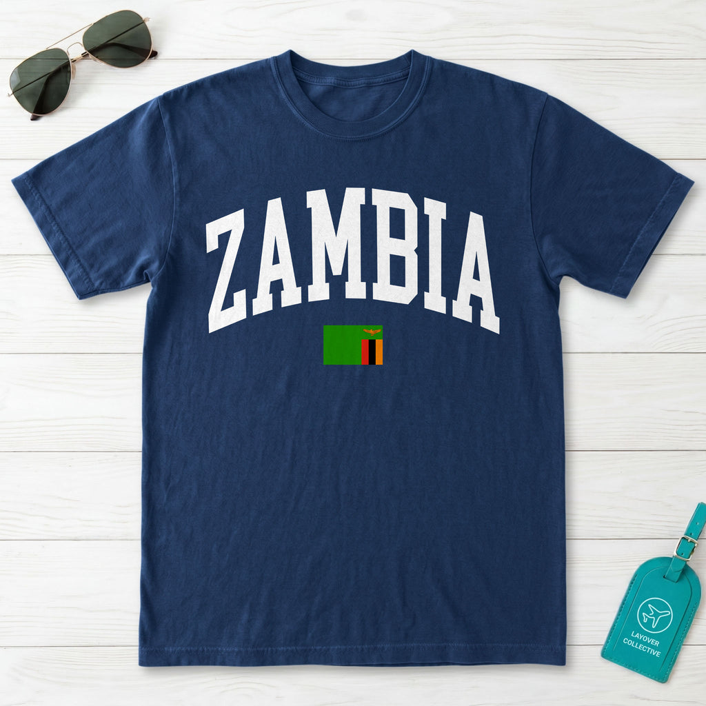 Zambia Collegiate Flag T-Shirt