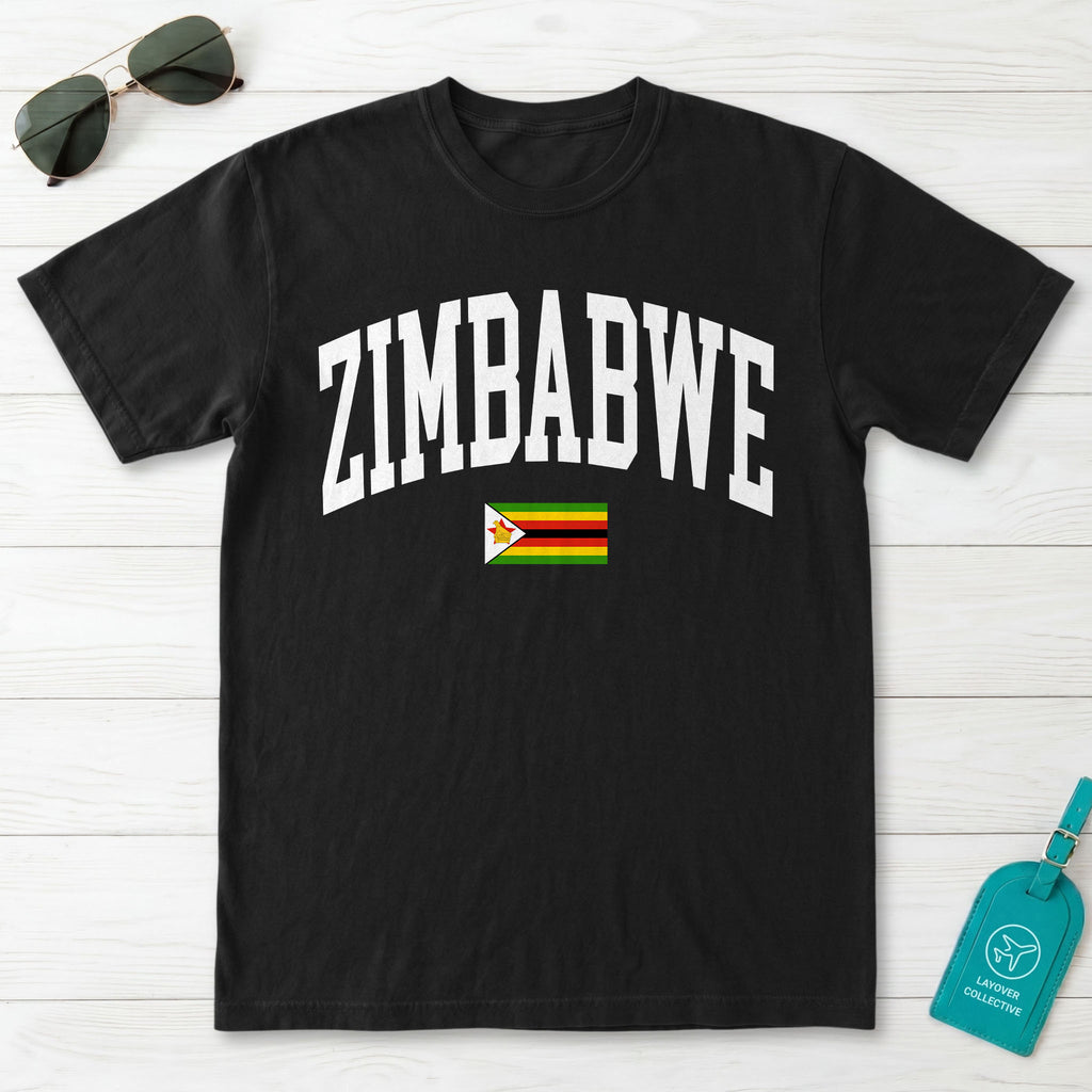 Zimbabwe Collegiate Flag T-Shirt