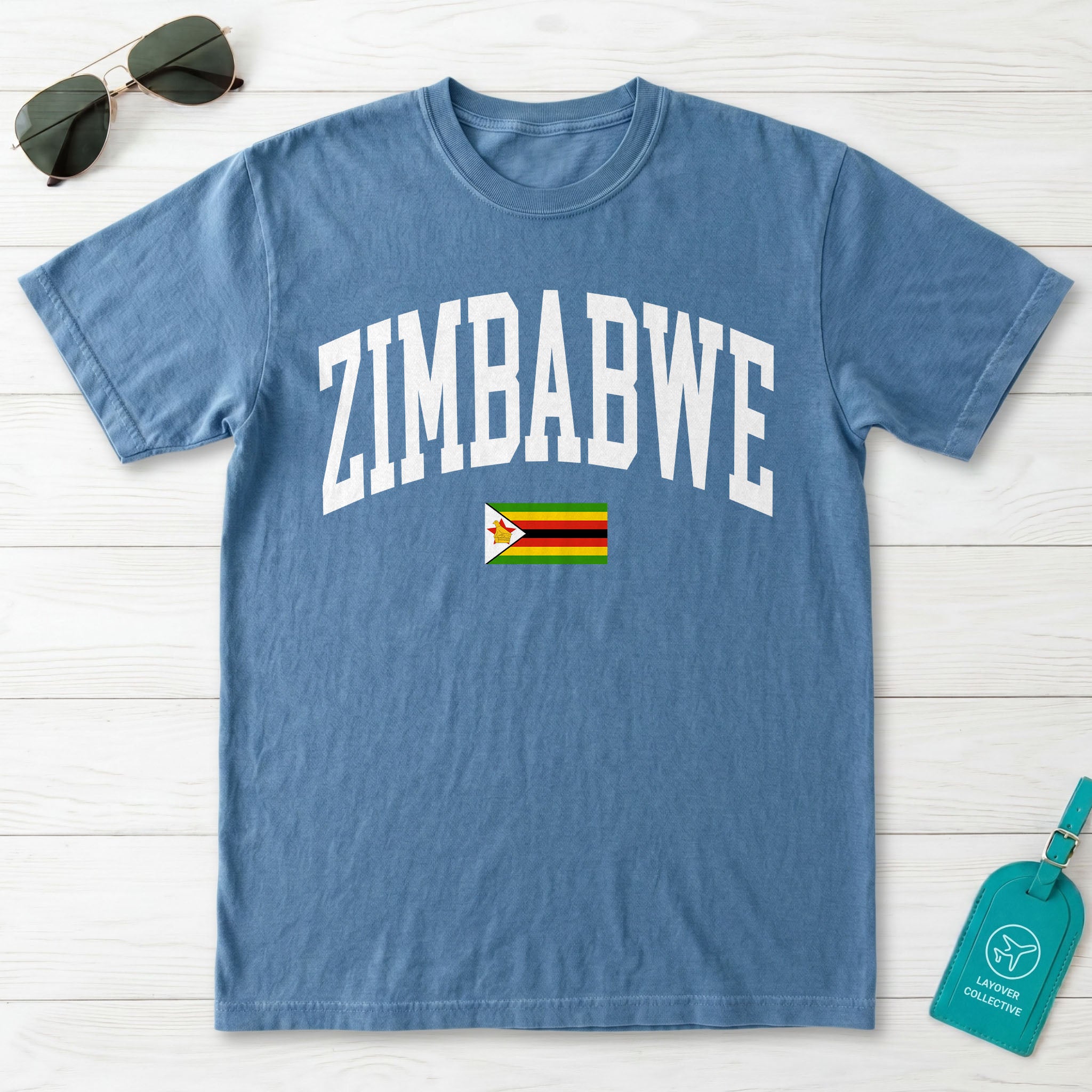 Zimbabwe Collegiate Flag T-Shirt