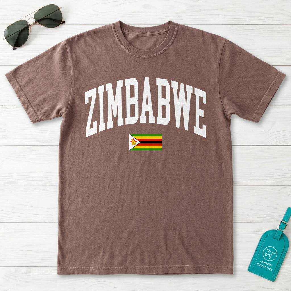 Zimbabwe Collegiate Flag T-Shirt