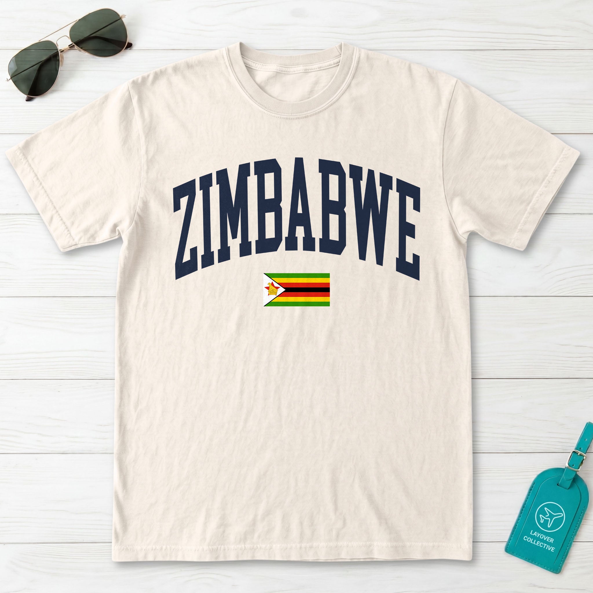 Zimbabwe Collegiate Flag T-Shirt