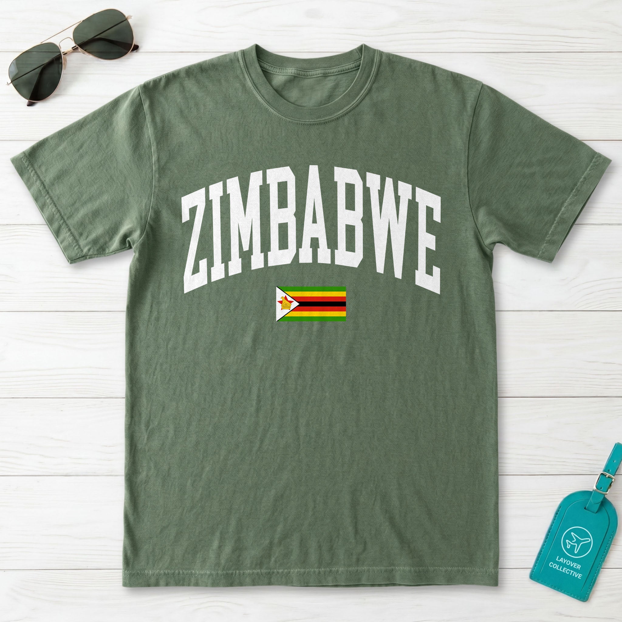 Zimbabwe Collegiate Flag T-Shirt