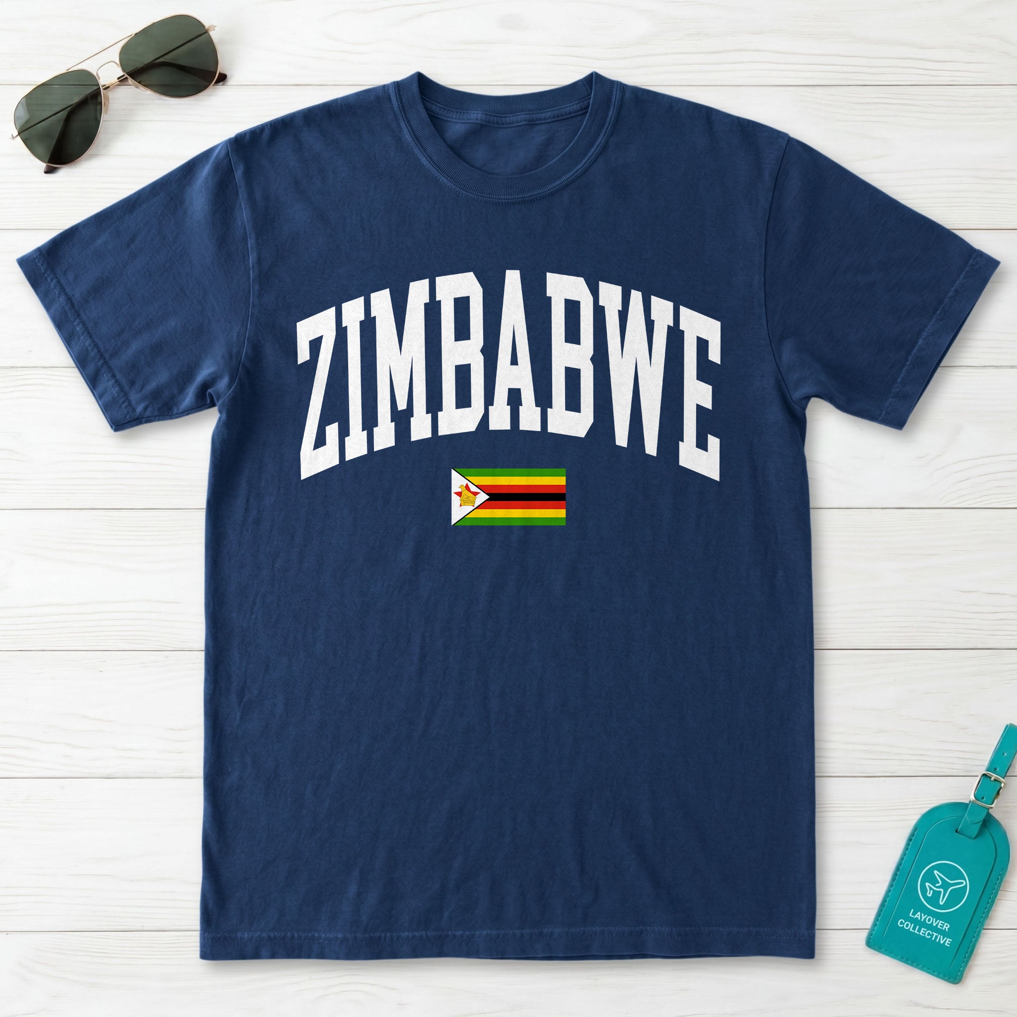 Zimbabwe Collegiate Flag T-Shirt